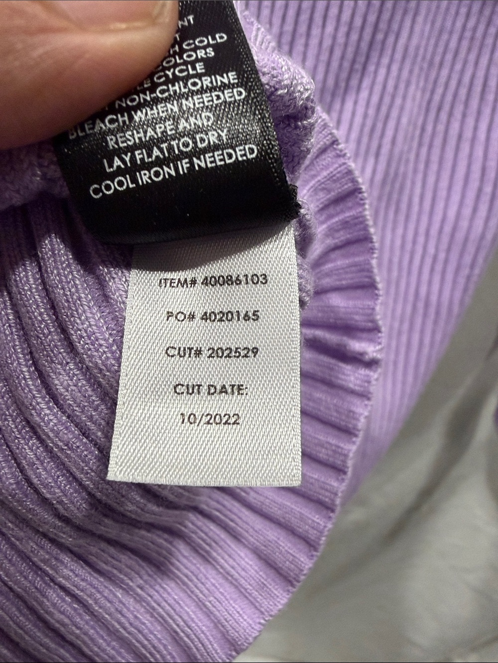 Torrid Lavender Ribbed V-Neck Button Cardigan - Picture 7 of 7